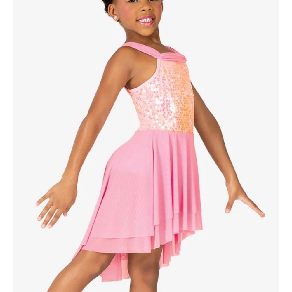 Double Platinum Girls Performance Sequin Tank Dress